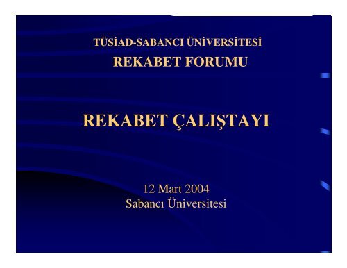 AÃ§Ä±lÄ±Å - REF - SabancÄ± Ãniversitesi