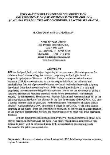 enzymatic simultaneous saccharification and ... - Bio-Process