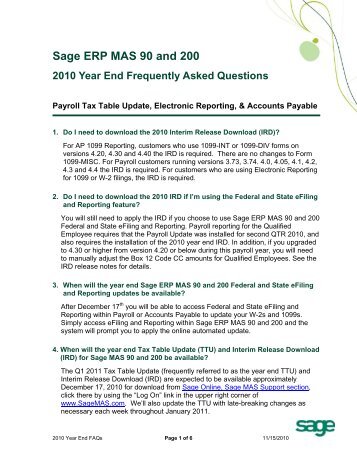 2010 Year End FAQs - Giving Tree Consulting