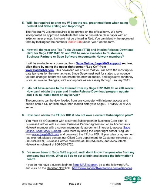 2010 Year End FAQs - Giving Tree Consulting