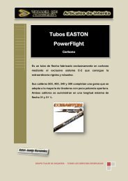 Los Tubos EASTON PowerFlight Carbono - Taller de Arquería