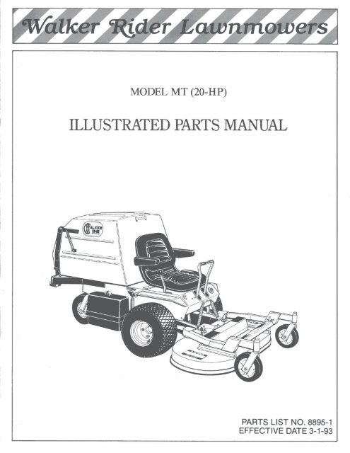 Walker mtghs deals manual