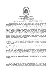SALA CONSTITUCIONAL Magistrado-Ponente ... - Info Venezuela