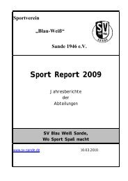 jahresbericht 2009 Gesamt - „Blau-Weiß“ Sande 1946 eV