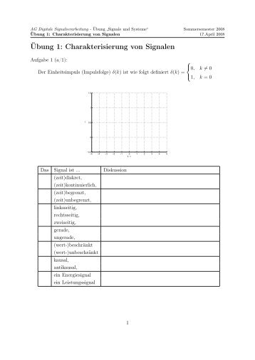 Ãbung 1 - der Arbeitsgruppe Digitale Signalverarbeitung