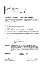 Substrat pour plantations d'arbres corthum® -Type «B»