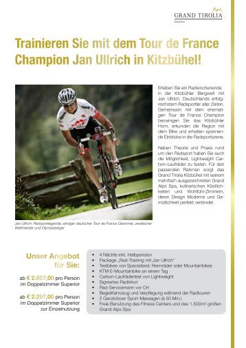 Trainieren Sie mit dem Tour de France Champion Jan Ullrich in ...