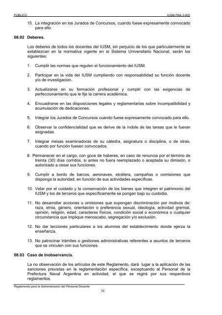 reglamento para la administraciÃ³n del personal docente - Prefectura ...