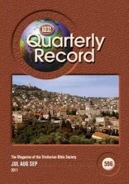 TBS Quarterly Record 596 - Trinitarian Bible Society (Australia)