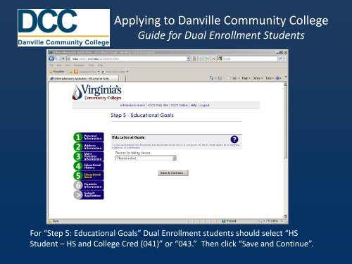 Guide for Dual Enrollment Students - Danville Community College