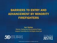 barriers to entry and advancement by minority firefighters