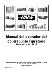 Manual del operador del contrapunto / giratorio - Haas Automation ...