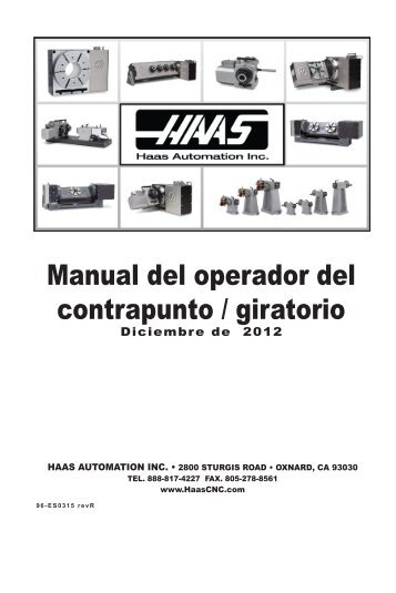 Manual del operador del contrapunto / giratorio - Haas Automation ...