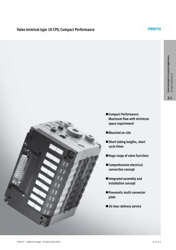 Valve terminal type 10 CPV, Compact Performance