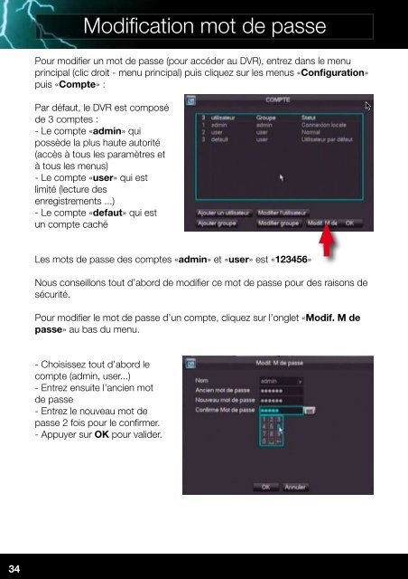 Notice pour Enregistreurs numÃ©riques DVR SEDEA