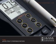 pH/EC/TDS/Â°C PORTABLE METERS - HANNA instruments