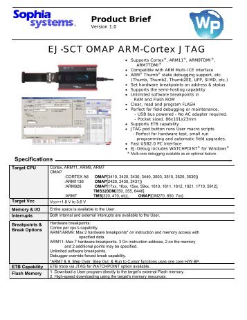 EJ-SCT OMAP Arm-Cortex JTAG - Eecosales.com
