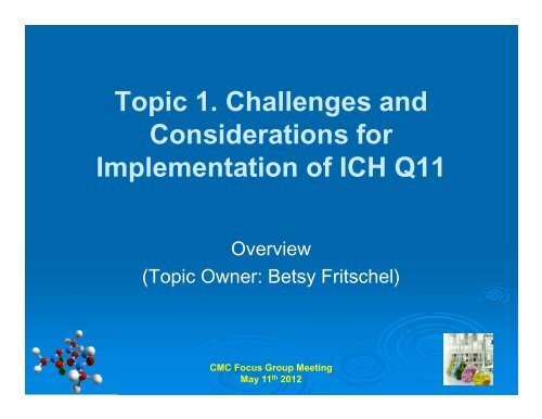 Topic 1. Challenges and Considerations for Implementation of ICH ...