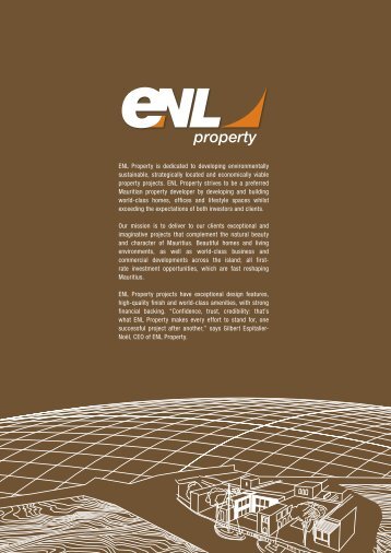 ENL Property is dedicated to developing ... - ENL Mauritius