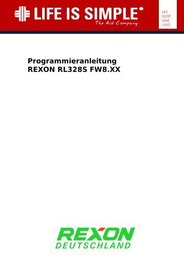 Programmieranleitung REXON RL328S FW8.XX