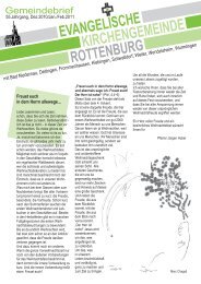 Termine Termine Termine - Evangelisch in Rottenburg