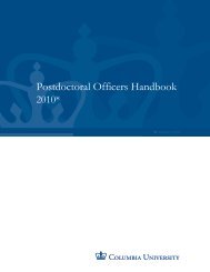 Postdoctoral Officers Handbook - Office of Postdoctoral Affairs