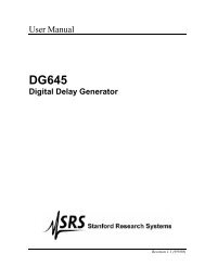 DG645 - Stanford Research Systems