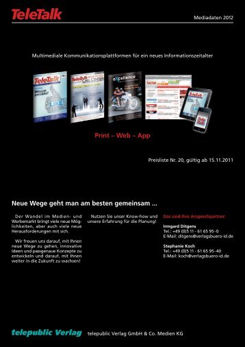 Print – Web – App Neue Wege geht man am besten gemeinsam ...