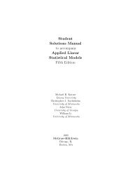 Student Solutions Manual to accompany Applied Linear Statistical ...