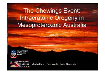 The Chewings Event: Intracratonic Orogeny in Mesoproterozoic ...