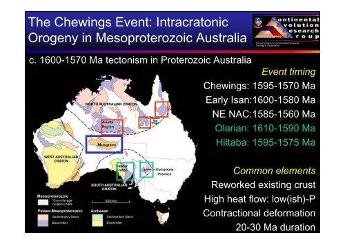 The Chewings Event: Intracratonic Orogeny in Mesoproterozoic ...