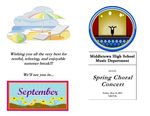 Spring Choral Concert - Middletown City School District