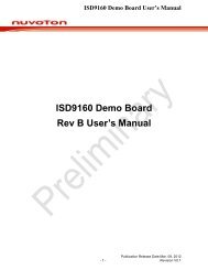 ISD9160 Demo Board Rev B User's Manual - ChipCAD