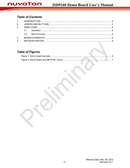 ISD9160 Demo Board Rev B User's Manual - ChipCAD