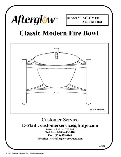 Classsic Modern Firebowl- AG-CMFB & AG-CMFB4L 10-24-05.pub