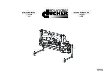 Ersatzteilliste Spare Parts List - Special Maskiner A/S