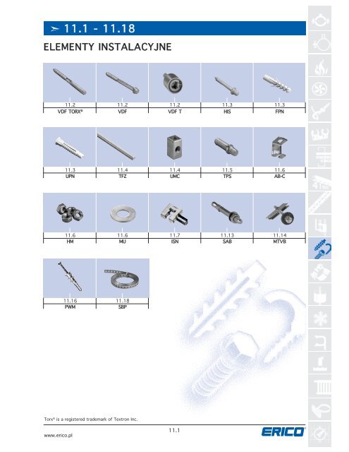 elementy instalacyjne - ERICO Caddy i Eriflex