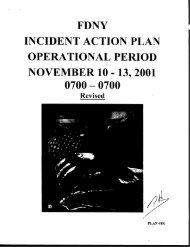 FDNY INCIDENT ACTION PLAN - September 11 Digital Archive