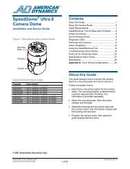 SpeedDome Ultra 8 Camera Dome Install/Service ... - IP CCTV GmbH