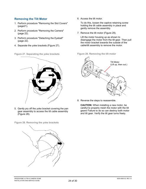 SpeedDome Ultra 8 Camera Dome Install/Service ... - IP CCTV GmbH