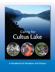 Caring for - Cultus Lake