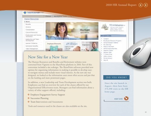 2010 HR Annual Report - Intermountain Healthcare