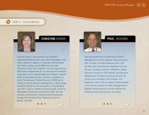 2010 HR Annual Report - Intermountain Healthcare