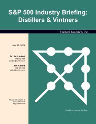 S&P 500 Industry Briefing: Distillers & Vintners - Dr. Ed Yardeni's ...