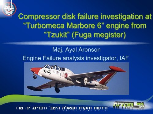 Compressor failure in Marbore Engine