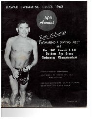 1962 Keo Nakama Invitational - Hawaii Swimming