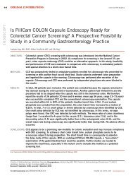 Is PillCam COLON Capsule Endoscopy Ready for ... - TC Group