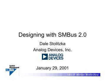 Designing with SMBus 2.0 - SBS-IF Smart Battery System ...
