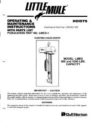 LMES Manual - Coffing Hoists, Coffing Hoist Parts