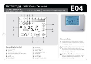 Fact Sheet E04 E8.2RF - WUNDA Floor Heating